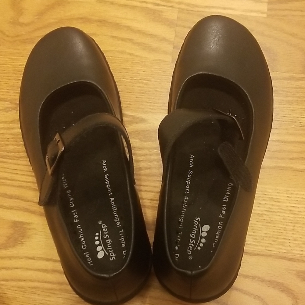 Spring Step Black Womens Mary Jane Shoes - Picture 6 of 8